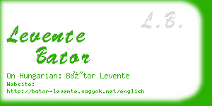 levente bator business card